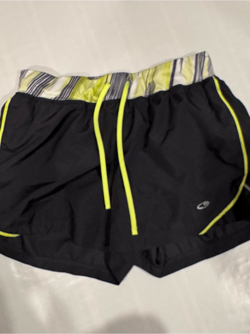Champion Women’s Athletic Workout Shorts – Grey/Green – Small